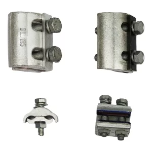 Morseto Bifilar con bulón, arandela y tuerca